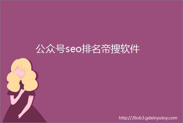 公众号seo排名帝搜软件