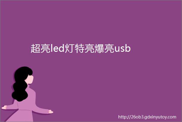 超亮led灯特亮爆亮usb